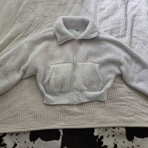 SO White Sherpa Fleece Jacket